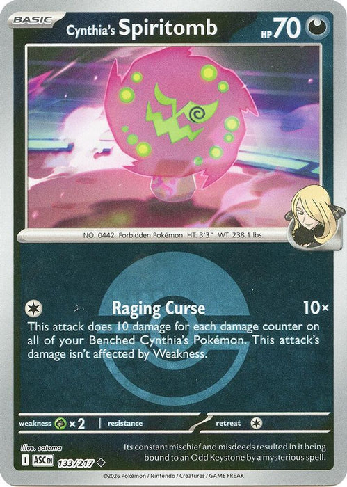 Cynthias Spiritomb 133 217 Poke Ball (#133/217) (ME: Ascended Heroes) Near Mint Reverse Holofoil