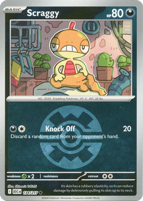 Scraggy Quick Ball (#134/217) (ME: Ascended Heroes) Near Mint Reverse Holofoil