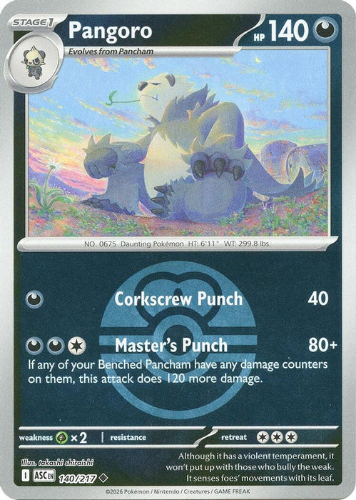 Pangoro Love Ball (#140/217) (ME: Ascended Heroes) Near Mint Reverse Holofoil