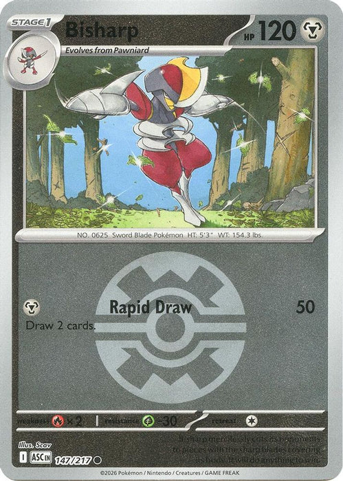 Bisharp Quick Ball (#147/217) (ME: Ascended Heroes) Near Mint Reverse Holofoil