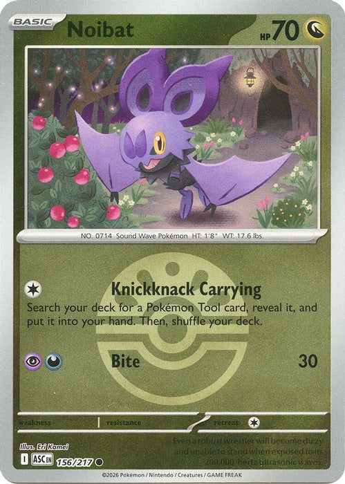 Noibat Friend Ball (#156/217) (ME: Ascended Heroes) Near Mint Reverse Holofoil