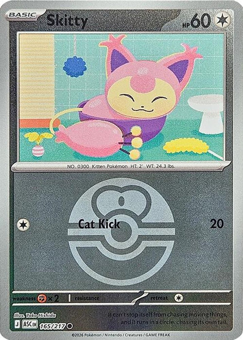 Skitty Love Ball (#165/217) (ME: Ascended Heroes) Near Mint Reverse Holofoil