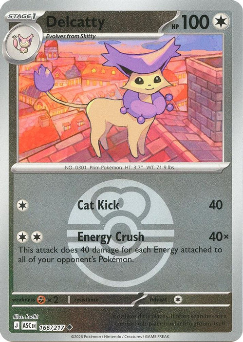 Delcatty Love Ball (#166/217) (ME: Ascended Heroes) Near Mint Reverse Holofoil
