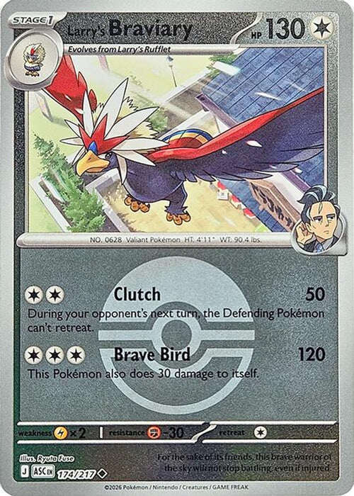 Larrys Braviary Poke Ball (#174/217) (ME: Ascended Heroes) Near Mint Reverse Holofoil