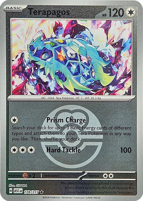 Terapagos Love Ball (#178/217) (ME: Ascended Heroes) Near Mint Reverse Holofoil