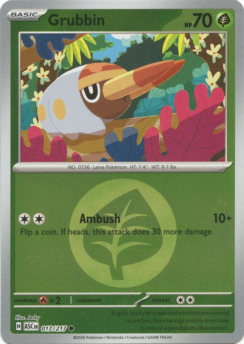 Grubbin Energy Symbol Pattern (#017/217) (ME: Ascended Heroes) Near Mint Reverse Holofoil