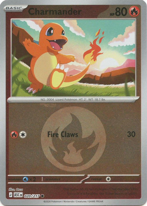 Charmander Energy Symbol Pattern (#020/217) (ME: Ascended Heroes) Near Mint Reverse Holofoil