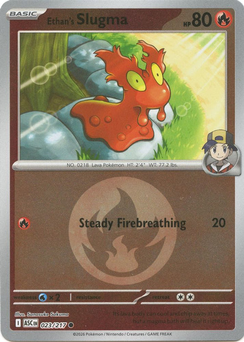 Ethans Slugma Energy Symbol Pattern (#023/217) (ME: Ascended Heroes) Near Mint Reverse Holofoil