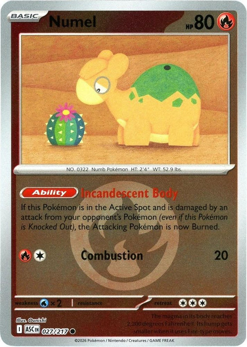 Numel 027 217 Energy Symbol Pattern (#027/217) (ME: Ascended Heroes) Near Mint Reverse Holofoil