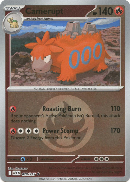 Camerupt Energy Symbol Pattern (#028/217) (ME: Ascended Heroes) Near Mint Reverse Holofoil