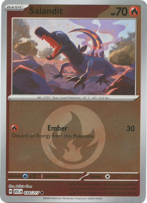 Salandit Energy Symbol Pattern (#034/217) (ME: Ascended Heroes) Near Mint Reverse Holofoil