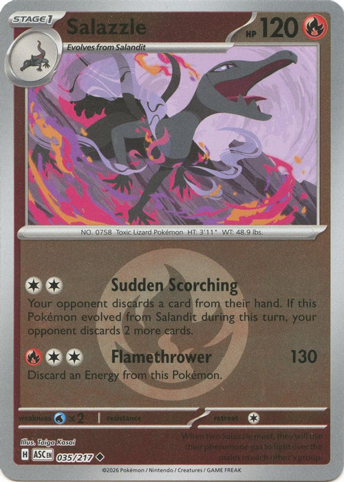 Salazzle 035 217 Energy Symbol Pattern (#035/217) (ME: Ascended Heroes) Near Mint Reverse Holofoil