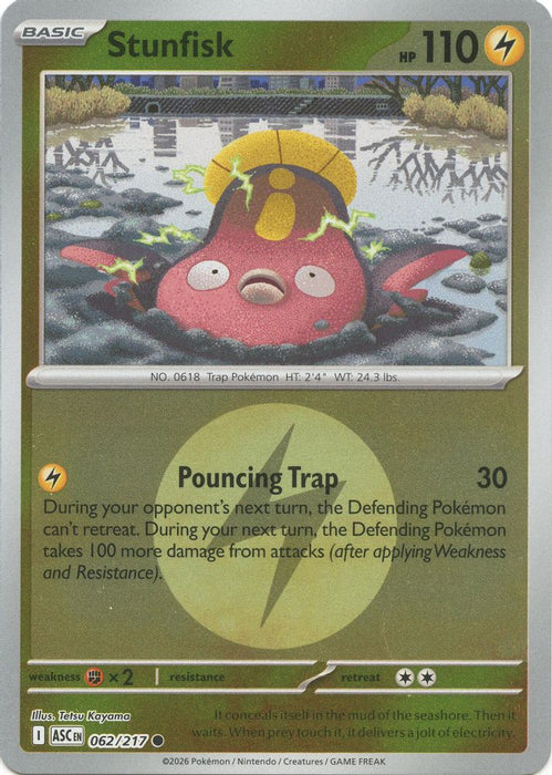 Stunfisk Energy Symbol Pattern (#062/217) (ME: Ascended Heroes) Near Mint Reverse Holofoil