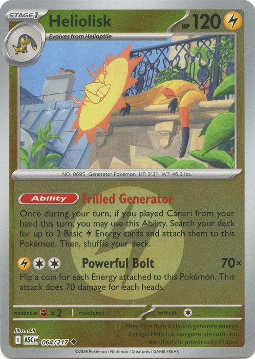 Heliolisk 064 217 Energy Symbol Pattern (#064/217) (ME: Ascended Heroes) Near Mint Reverse Holofoil