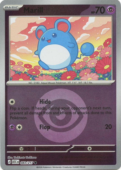 Marill 083 217 Energy Symbol Pattern (#083/217) (ME: Ascended Heroes) Near Mint Reverse Holofoil