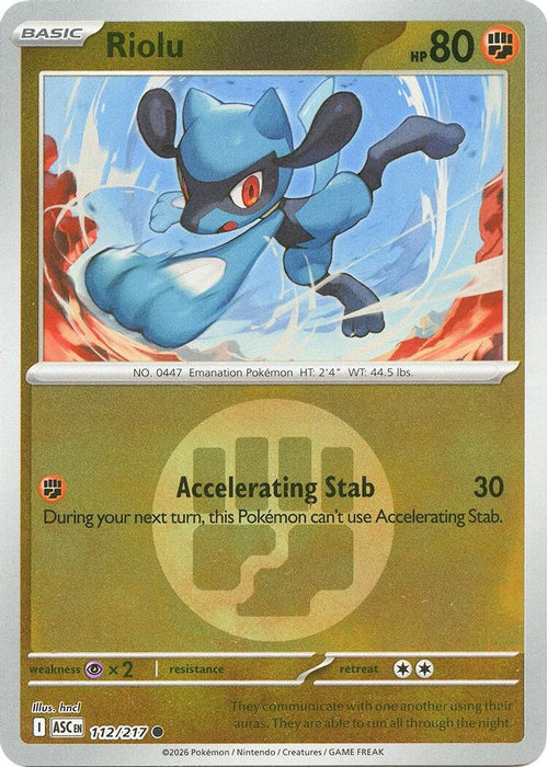 Riolu Energy Symbol Pattern (#112/217) (ME: Ascended Heroes) Near Mint Reverse Holofoil