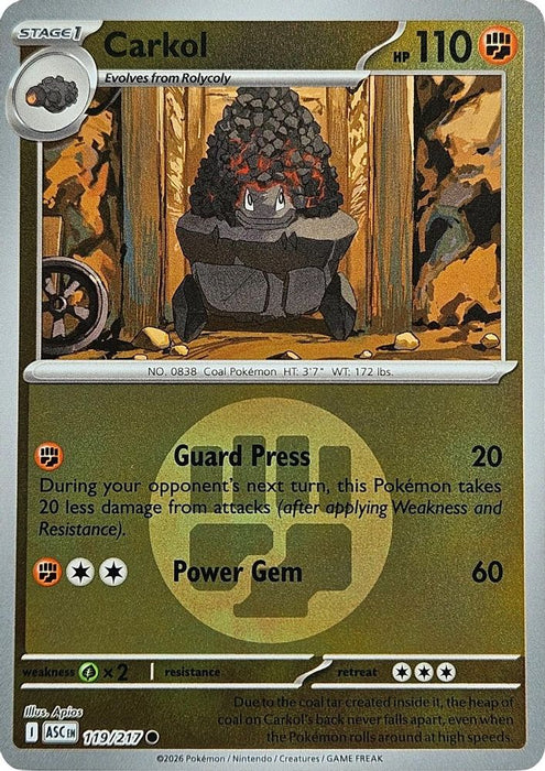 Carkol Energy Symbol Pattern (#119/217) (ME: Ascended Heroes) Near Mint Reverse Holofoil