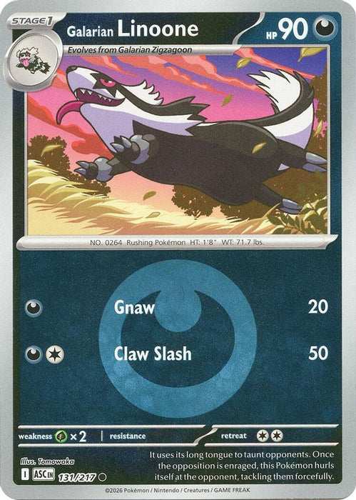 Galarian Linoone Energy Symbol Pattern (#131/217) (ME: Ascended Heroes) Near Mint Reverse Holofoil