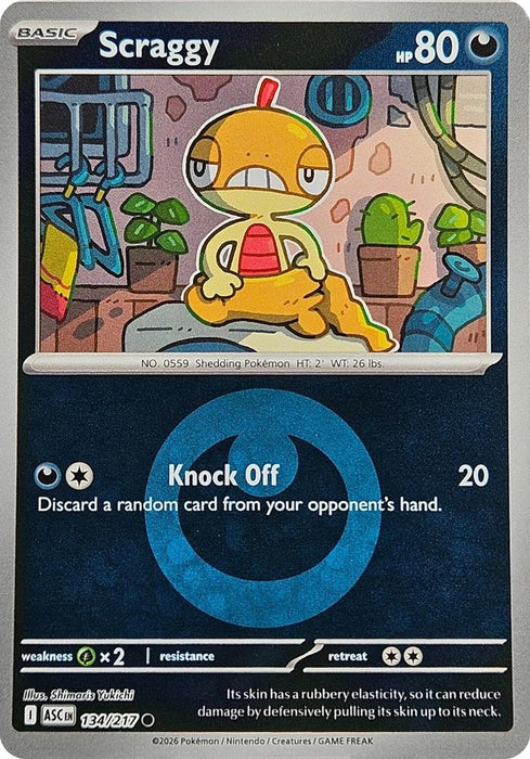 Scraggy Energy Symbol Pattern (#134/217) (ME: Ascended Heroes) Near Mint Reverse Holofoil