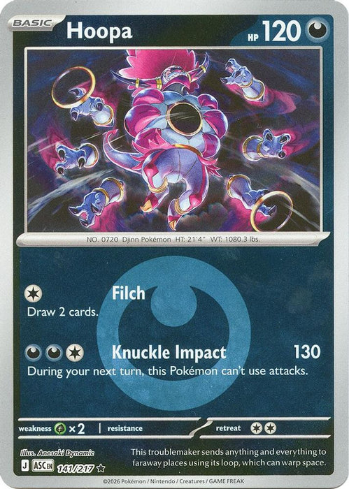 Hoopa Energy Symbol Pattern (#141/217) (ME: Ascended Heroes) Near Mint Reverse Holofoil
