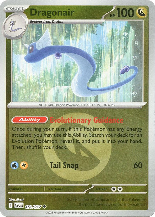 Dragonair Energy Symbol Pattern (#151/217) (ME: Ascended Heroes) Near Mint Reverse Holofoil