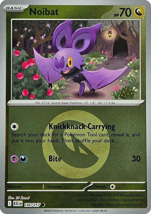 Noibat Energy Symbol Pattern (#156/217) (ME: Ascended Heroes) Near Mint Reverse Holofoil