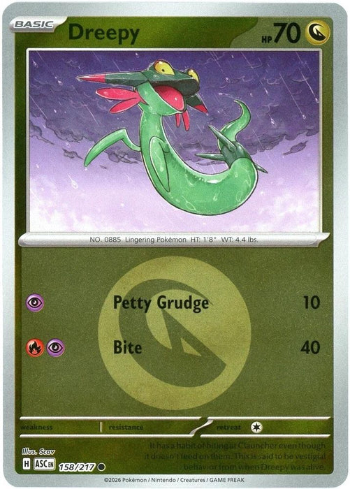 Dreepy 158 217 Energy Symbol Pattern (#158/217) (ME: Ascended Heroes) Near Mint Reverse Holofoil