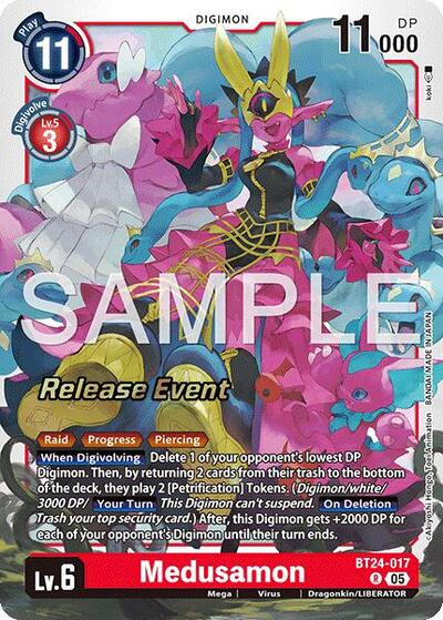 Medusamon (#BT24-017 R) (Time Stranger Release Event Cards)