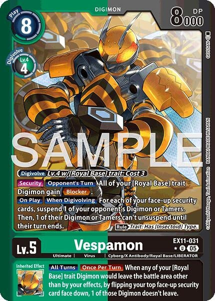 Image for Vespamon (Limited Foil) (EX11-031 U) - Digimon Card Game