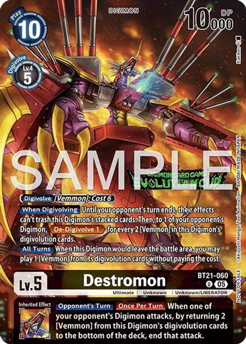 Destromon (Evolution Cup 2026 Vol. 1 Participant) (#BT21-060 U) (World Convergence) Near Mint Foil