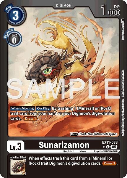 Image for Sunarizamon (Limited Foil) (EX11-038 C) - Digimon Card Game