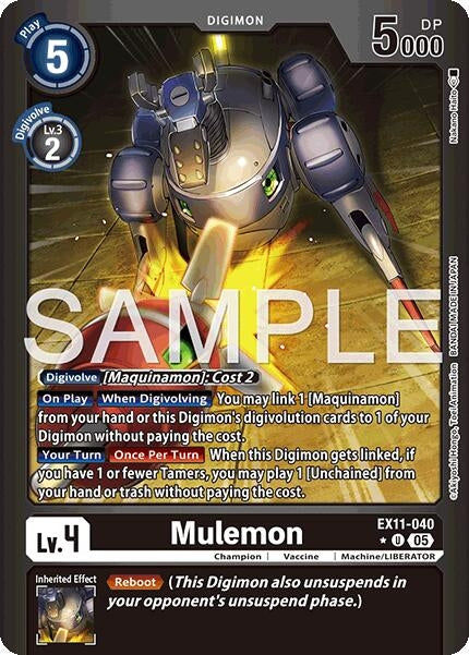Image for Mulemon (Limited Foil) (EX11-040 U) - Digimon Card Game