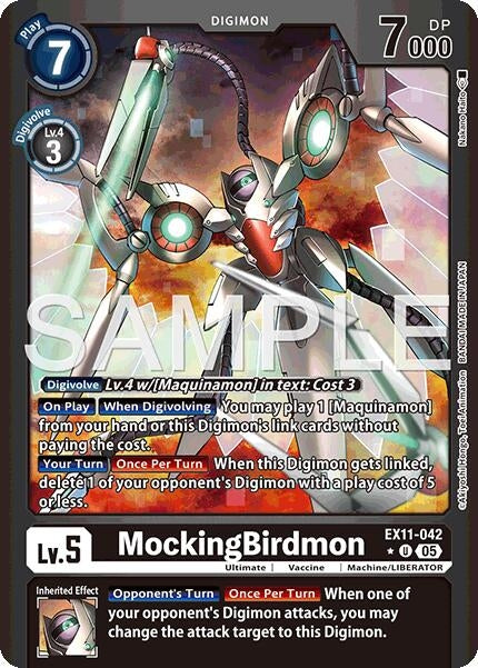 Image for MockingBirdmon (Limited Foil) (EX11-042 U) - Digimon Card Game