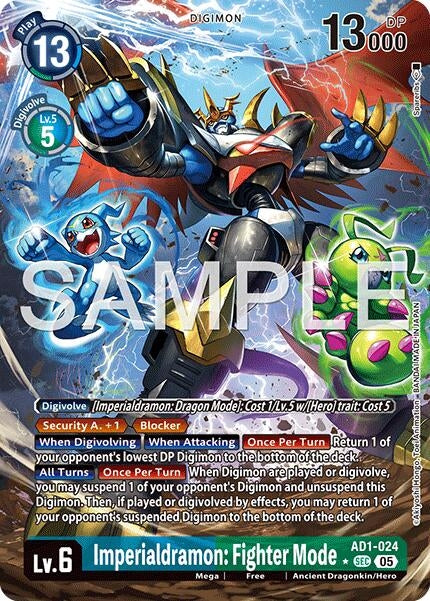 Image for Imperialdramon: Fighter Mode - AD1-024 (Alternate Art) (AD1-024 SEC) [Advanced Booster Digimon Generation] - Digimon Card Game