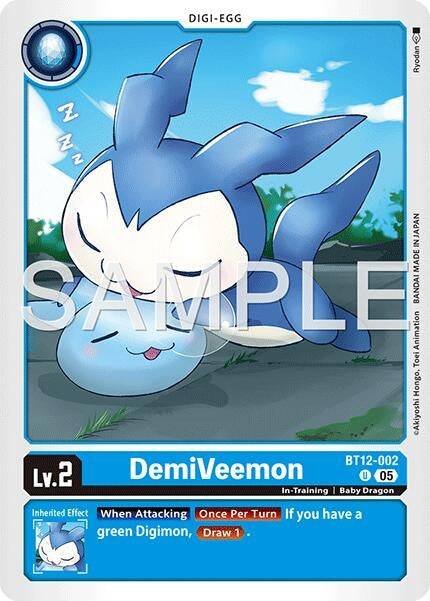 Image for DemiVeemon - BT12-002 (Reprint) (BT12-002 U) [Advanced Booster Digimon Generation] - Digimon Card Game