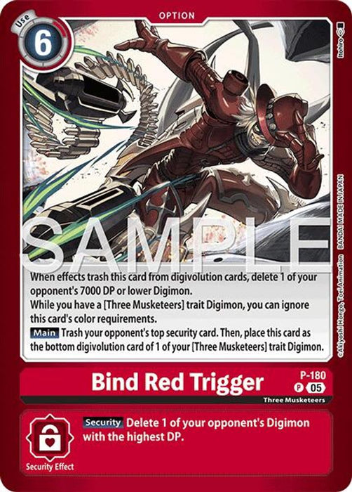 Bind Red Trigger (#P-180 P) (Limited Card Pack -Another Knight-) Near Mint Foil