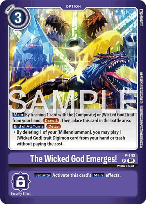 The Wicked God Emerges! (#P-193 P) (Limited Card Pack -Another Knight-) Near Mint Foil