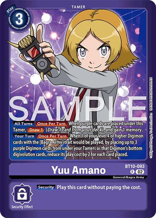 Yuu Amano (#BT10-093 R) (Limited Card Pack -Another Knight-) Near Mint Foil