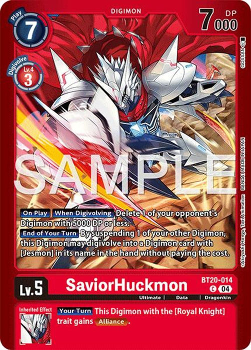 SaviorHuckmon (#BT20-014 C) (Limited Card Pack -Another Knight-) Near Mint Foil