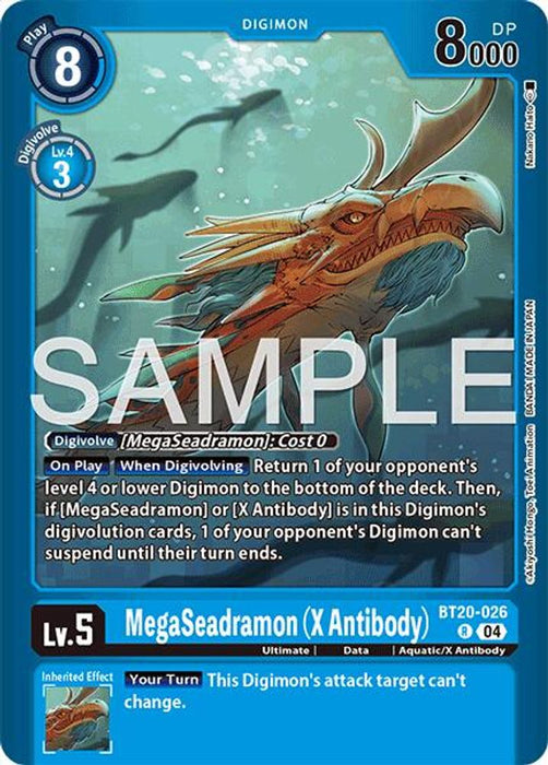 MegaSeadramon (X Antibody) (#BT20-026 R) (Limited Card Pack -Another Knight-) Near Mint Foil