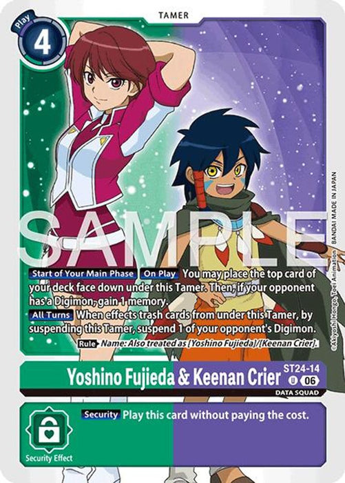 Yoshino Fujieda & Keenan Crier (#ST24-14 U) (Starter Deck 24: Data Squad) Near Mint