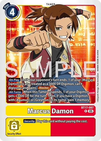Image for Marcus Damon - BT17-087 (Reprint) (BT17-087 R) [Advanced Booster Digimon Generation] - Digimon Card Game