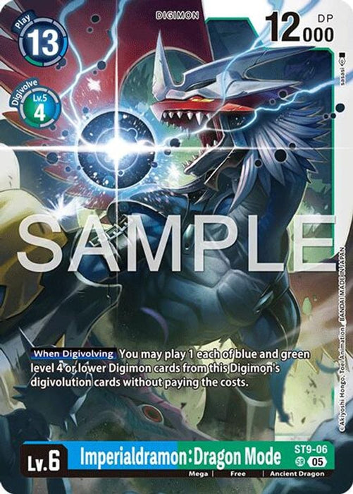 Imperialdramon: Dragon Mode - ST9-06 (Reprint) (#ST9-06 SR) (Advanced Booster Digimon Generation) Near Mint Foil