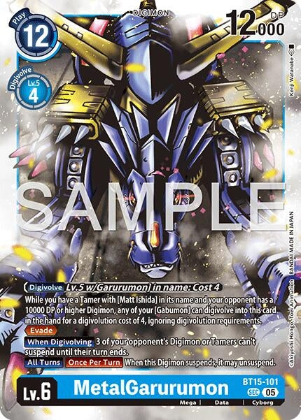 Image for MetalGarurumon (Reprint) (BT15-101 SEC) [Advanced Booster Digimon Generation] - Digimon Card Game