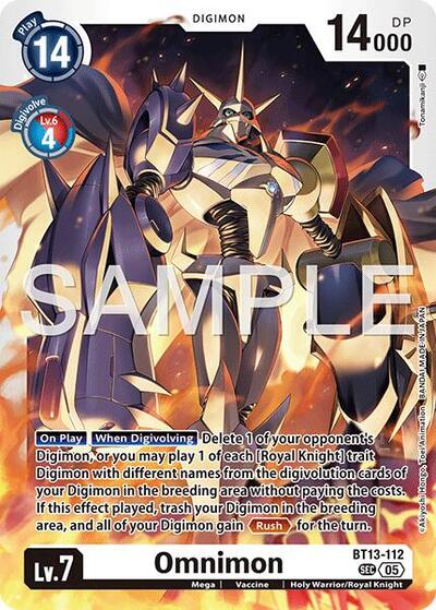 Omnimon - BT13-112 (Reprint) (#BT13-112 SEC) (Advanced Booster Digimon Generation)