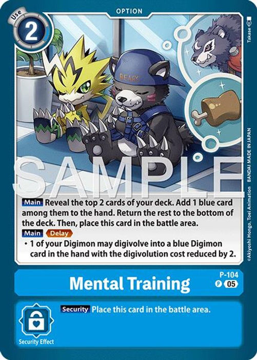 Mental Training (Reprint) (#P-104 P) (Advanced Booster Digimon Generation) Near Mint Foil