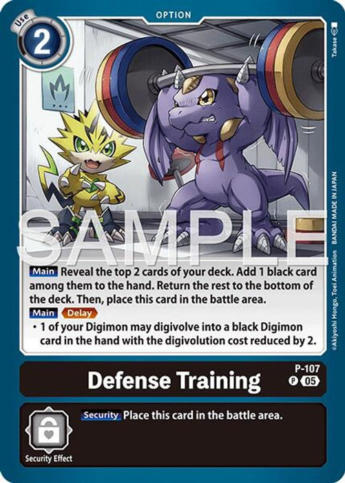Defense Training (Reprint) (#P-107 P) (Advanced Booster Digimon Generation) Near Mint Foil