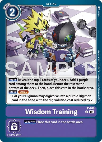 Image for Wisdom Training (Reprint) (P-108 P) [Advanced Booster Digimon Generation] - Digimon Card Game