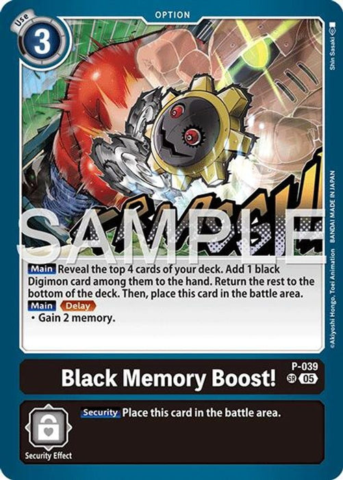 Black Memory Boost! (Reprint) (#P-039 SR) (Advanced Booster Digimon Generation) Near Mint Foil