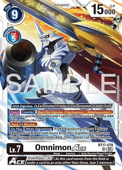 Omnimon ACE (Reprint) (#BT17-078 SR) (Advanced Booster Digimon Generation)